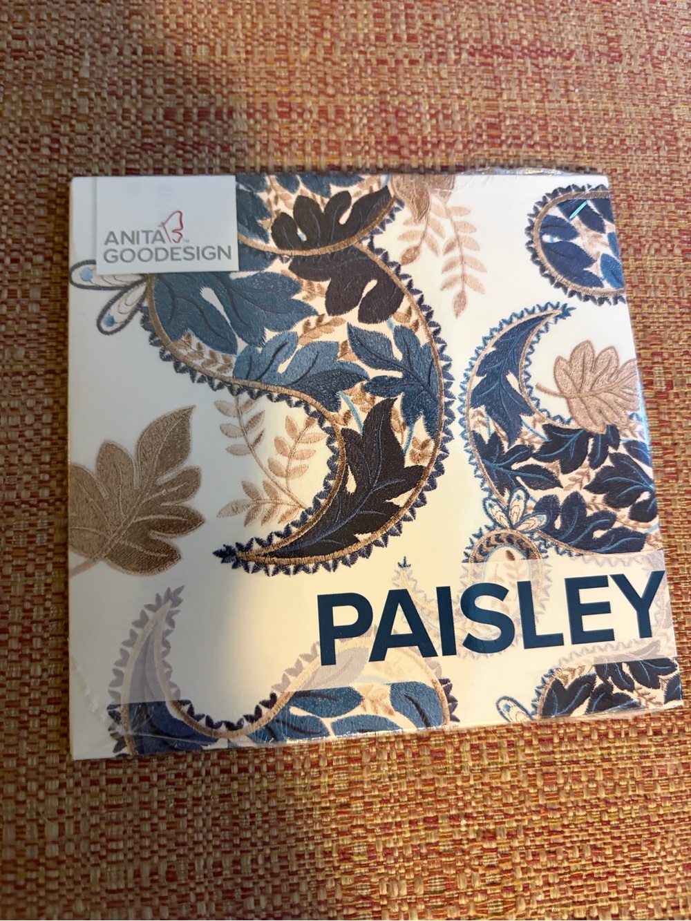 Anita Gooddesign Paisley Embroidered Home Accent machine embroidery sealed